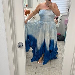 Tie Dye Smocked Back Maxi Dress